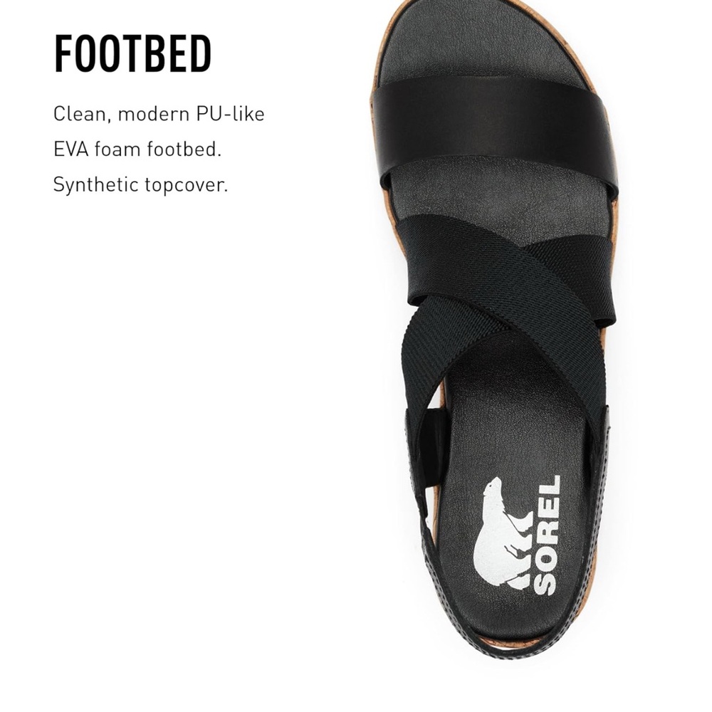 Sorel Women's Black Strappy Sandals